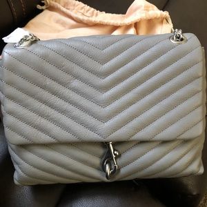 Rebecca Minkoff Grey Edie Flap Shoulder bag